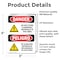Signmission Do Not Store Flammable Materials Bilingual Danger Sign, Vinyl Decal, 3.5in W x 5in L, 2PK OS-2PACK-DS-D-35-VS-1174 - alternate 4